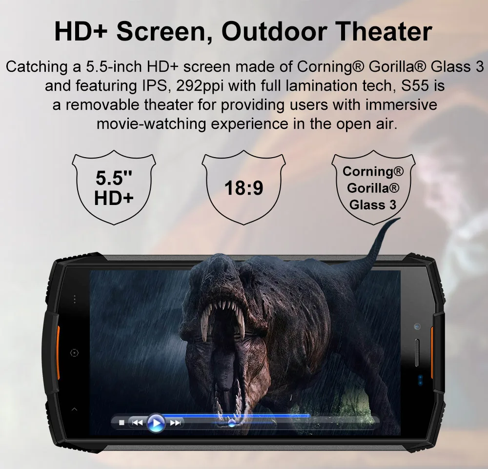 DOOGEE S55 IP68 Waterproof Mobile Phone 5.5