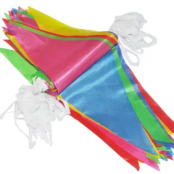 

38m Rope Lenght 100pcs Flags Colorful Flags for Birthday Wedding Party Photograph Decoration
