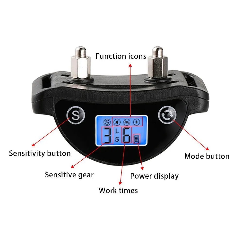 1 компл. антилай воротник | умный ЖК-экран устройство, звуковой сигнал/вибрация/шок режим | для маленьких средних и больших собак