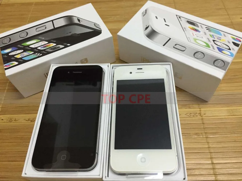 Apple Iphone 4S, Заводская разблокировка, 8 ГБ, 16 ГБ, 32 ГБ, 64 Гб ПЗУ, 3,5 дюймов, 8 Мп, двухъядерный, 3G, GSM, WCDMA, wifi, gps, IOS, мобильный телефон