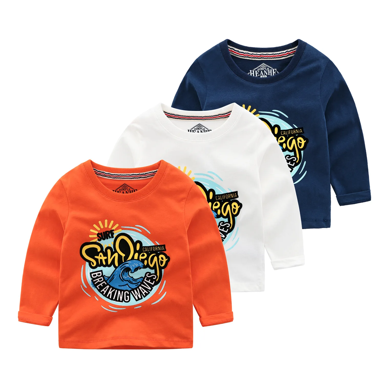 

Boys long-sleeved T-shirts pure cotton children's clothing children's shirts boys long sleeve tops clothes for big kids