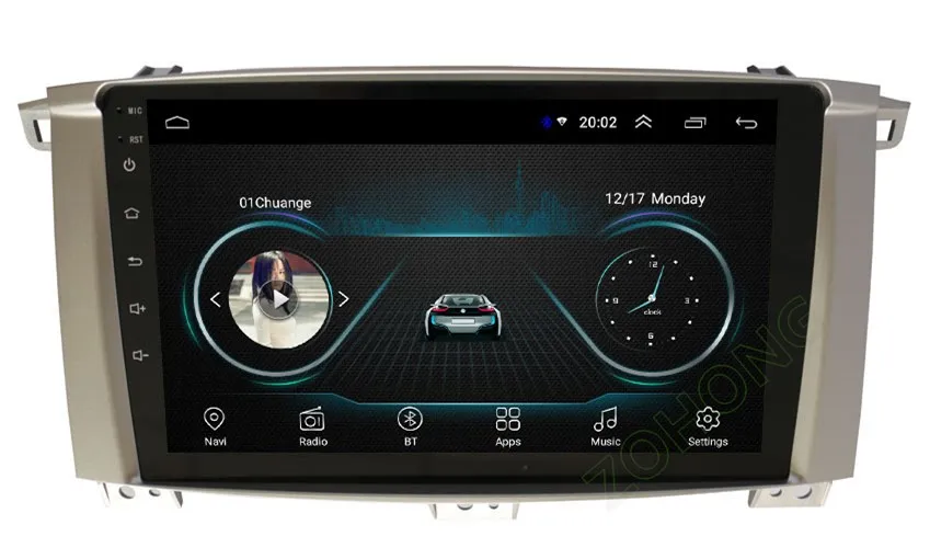 4G DSP 2+ 32Gb 2.5D Android 9,0 Автомобильный мультимедийный dvd-плеер для Toyota Land cruiser 100 LC100 автомобильный Радио gps навигация Авторадио BT