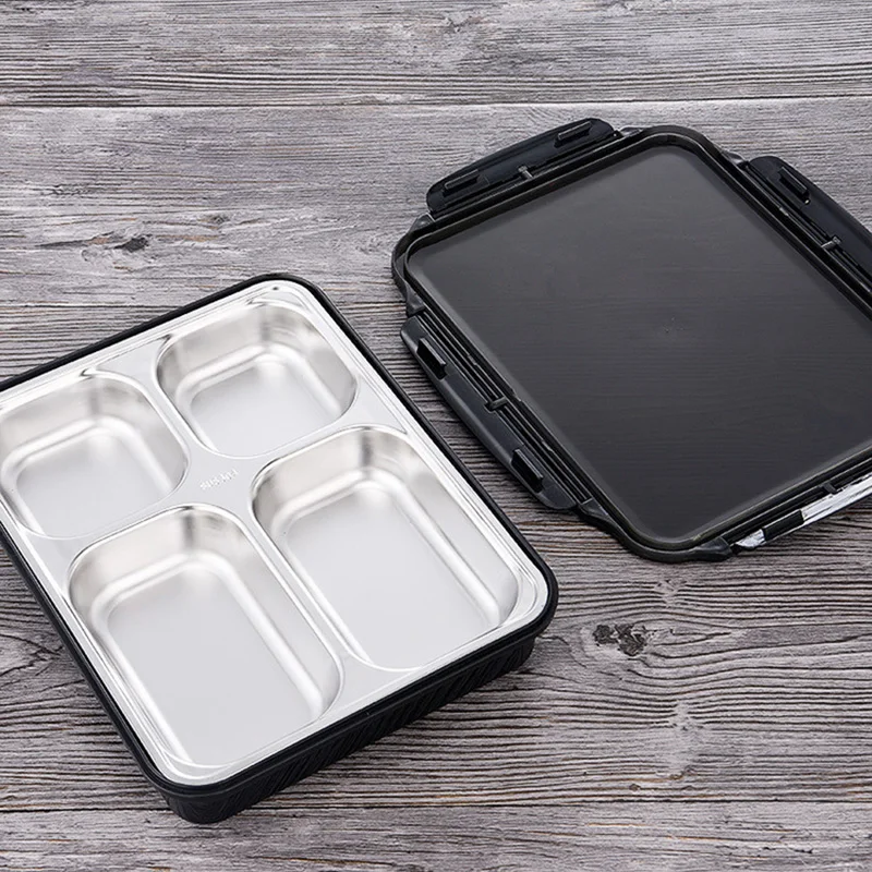 Портативные милые мини японские коробки для завтрака Bento с 4 ячейками набор