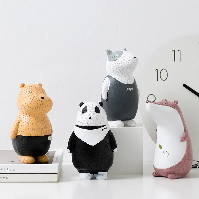 

Nordic Animal Piggy Bank Coin Bank Money Box Figurines Coin Box Saving Money Home Decor New Year Christmas Gift For Kids