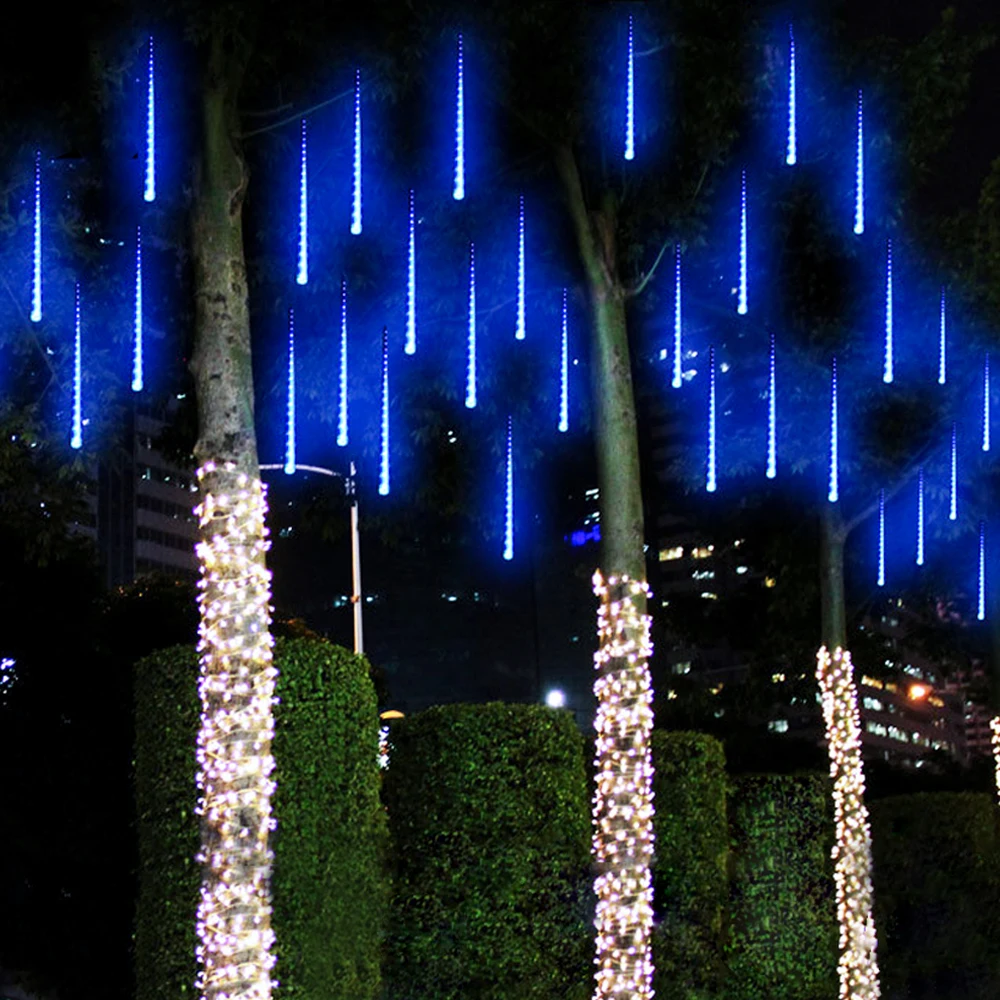 50CM Meteor Shower Rain Tubes LED Christmas Lights outdoor Garden Party Wedding Led Decoration Fairy String Lights