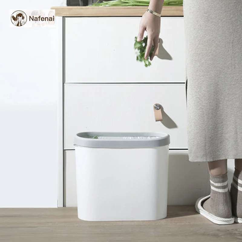 

Simple trash can Suitable for narrow places Sundry Storage Case plastic storage box for Kitchen and bedroom Free delivery