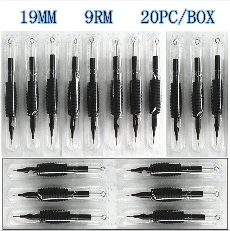 Yilong 20 x одноразовые Насадки для татуажа трубки с Вышивка Крестом Иглы Ассорти 9RM Размеры 3/4 "(19 мм) для татуировки Вышивка Крестом Иглы чернил