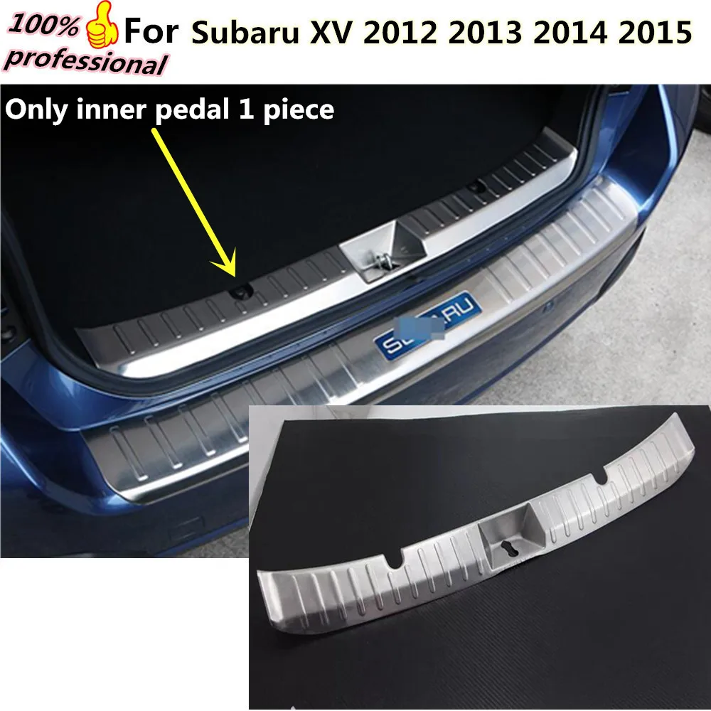 Car body inner internal Rear Bumper trim styling Stainless Steel plate pedal lamp frame 1pcs For subaru XV 2012 2013 2014 2015 for porsche cayenne 2015 stainless steel outer rear bumper foot plate trim 1pcs car styling
