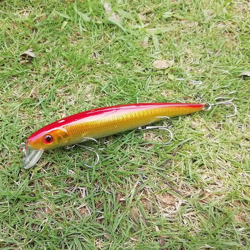Pesca Minnow señuelo cebo duro 13 cm 19G 1 unids/lote flotador Wobbler plástico señuelo Pesca Crankbait aparejos 5 colores diferentes