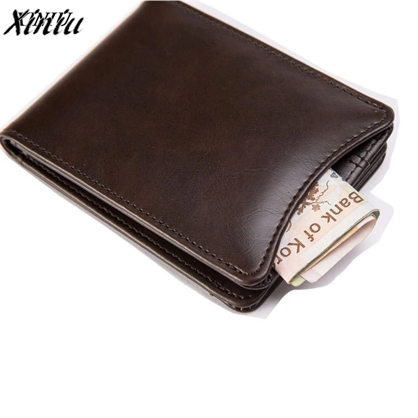 

Hot Sale Men Wallet Thin Handbags Bifold Business Leather Coin ID Credit Card Holder Purse Pockets Clutch Casual Male Money Bag