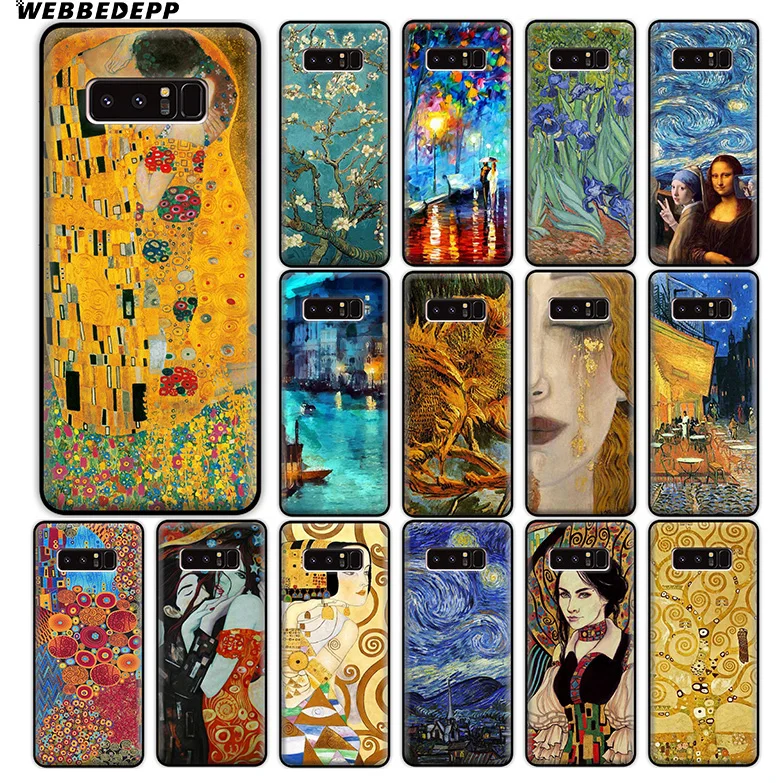 WEBBEDEPP Van Gogh Oil Painting Soft Silicone Case for Samsung Galaxy A9 A8 A7 A6 Plus 2018 A5 A3 2017 2016 Note 9 8 |
