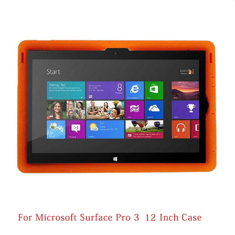Download MingShore For Surface Pro 3 Shockproof Soft Case Pro 3 12.0 Rugged Kids' Silicone Cover For ...
