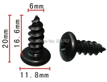 

Free Shipping 100PCS Round head cross tapping screw auto metal retainer clip car metal fastenerrs automotive metal fastners