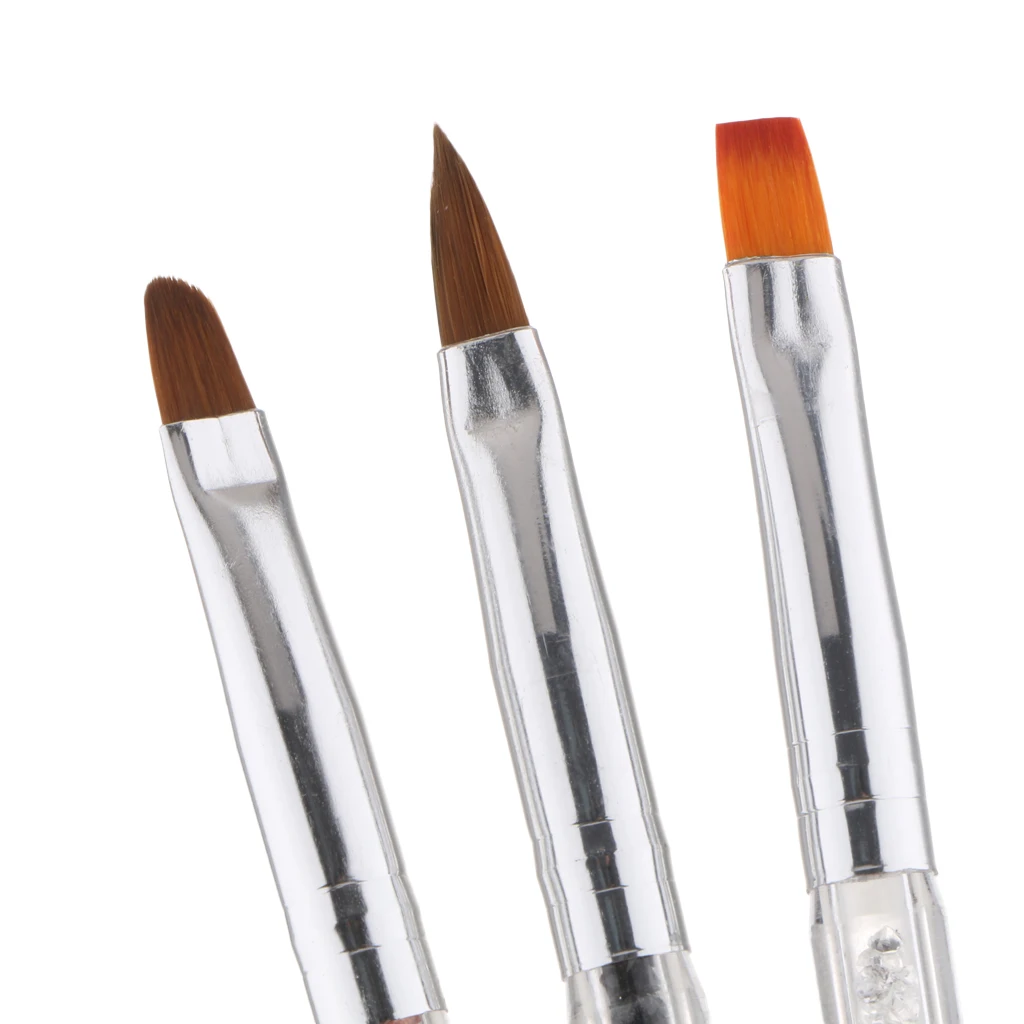 3PCS Double Head Nail Art DIY UV Gel Liner Brush Magnet Tip Painting Pen Nail Beauty