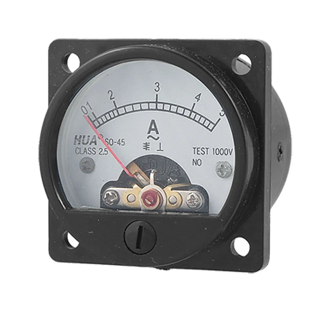 Class 2.5 Accuracy AC 0 5A Analog Panel Round Meter Ammeter Meter Black