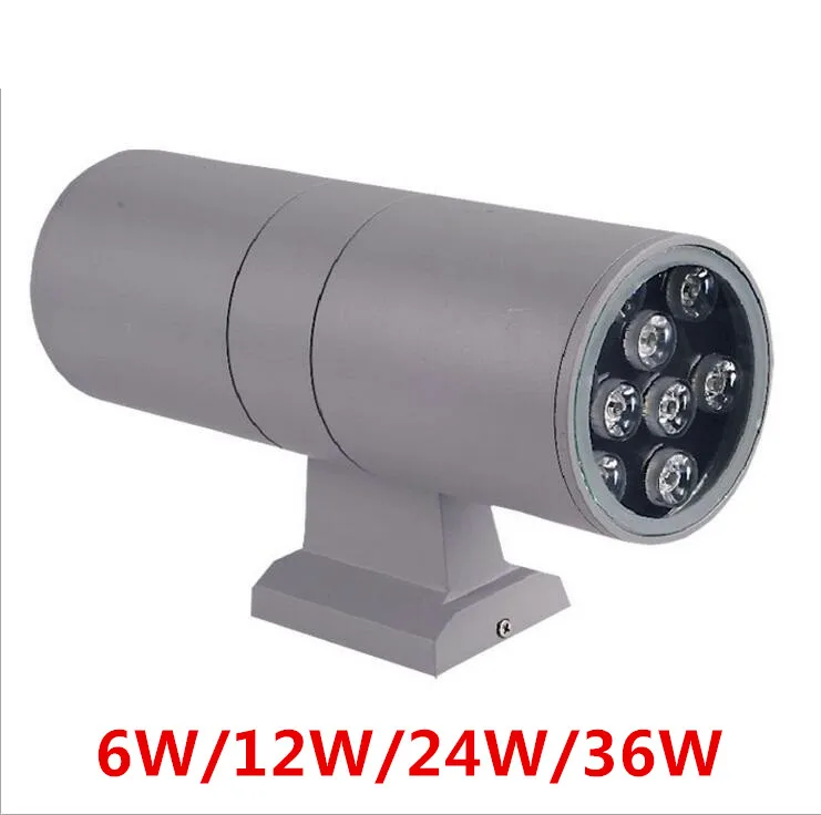 

Modern decor Up Down Dual-Head Cylinder 6W 12W 24W 36W LED Wall Light Outdoor Waterproof IP65 Wall Lamp AC 85-265V