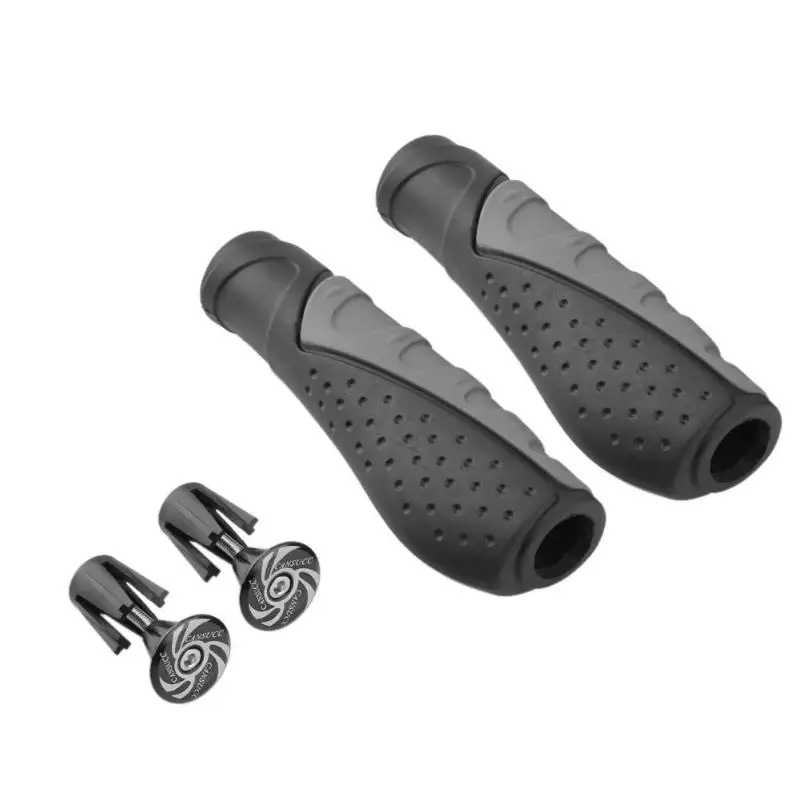 G55 Plus 1 Pair MTB Mountain Folding Bike Bicycle Anti-skid Rubber Handlebar Cover Grips Cycling Accessories Tools - Цвет: Черный