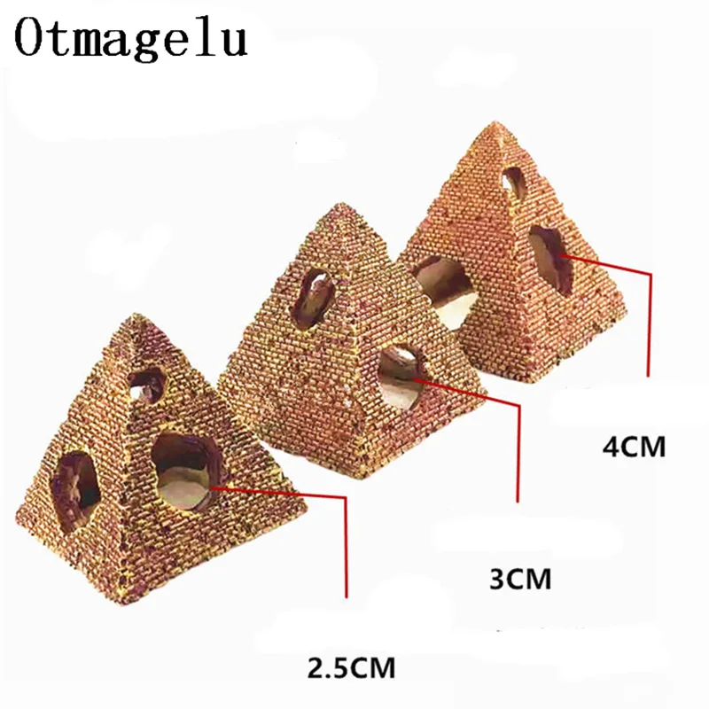 Пасхальный остров Египетские пирамиды каменная пещера орнамент аквариумные украшения для террариума рептилий аквариумные аксессуары