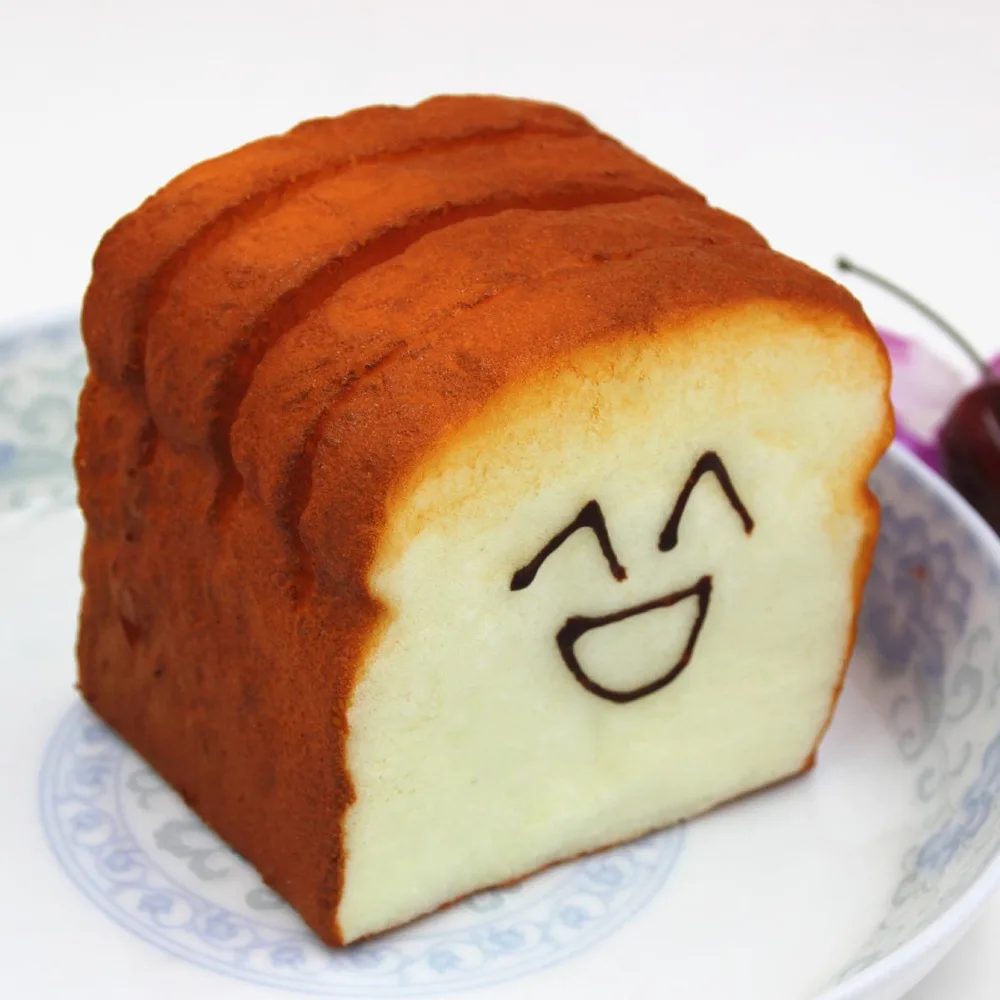 

Practical Jokes Soft Super Slow Lifting Scented Toast Bread Kid Gift Phone Seat Prank Toys Rising Straps holder Scent Bun kids