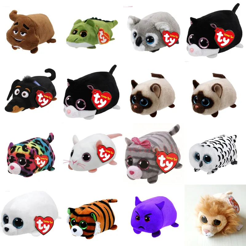 Sermoido TY Beanie Boo Teeny тыс плюшевые синий сова 9 см оригинальной Ty бини Боос большеглазая собака плюшевые игрушки Детские куклы для малышей