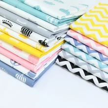 Полуметровая хлопковая ткань с рисунком короны и волн для детского постельного белья, подушки, одеяла, подушки, ткань для шитья, материал Telas to Patchwork