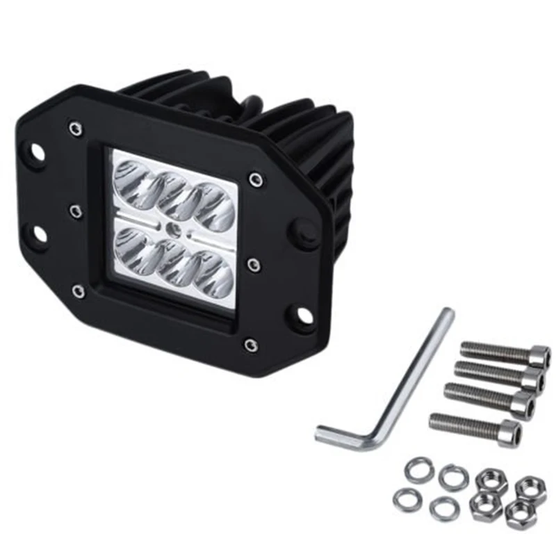 18w Led Work Light Off Road SUV Led Boat Light for Ford F150 Truck Tractor Led Driving Light Lamp Flush Cover Super Flush mount Off Road Lighting (4)