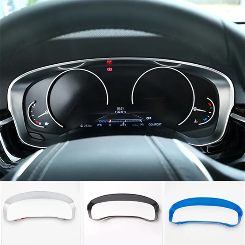 

Car Styling Dashboard Radiator Odometer Decoration Frame Cover Trim Sticker For BMW 5 Series G30 G38 2018 Interior Accessories