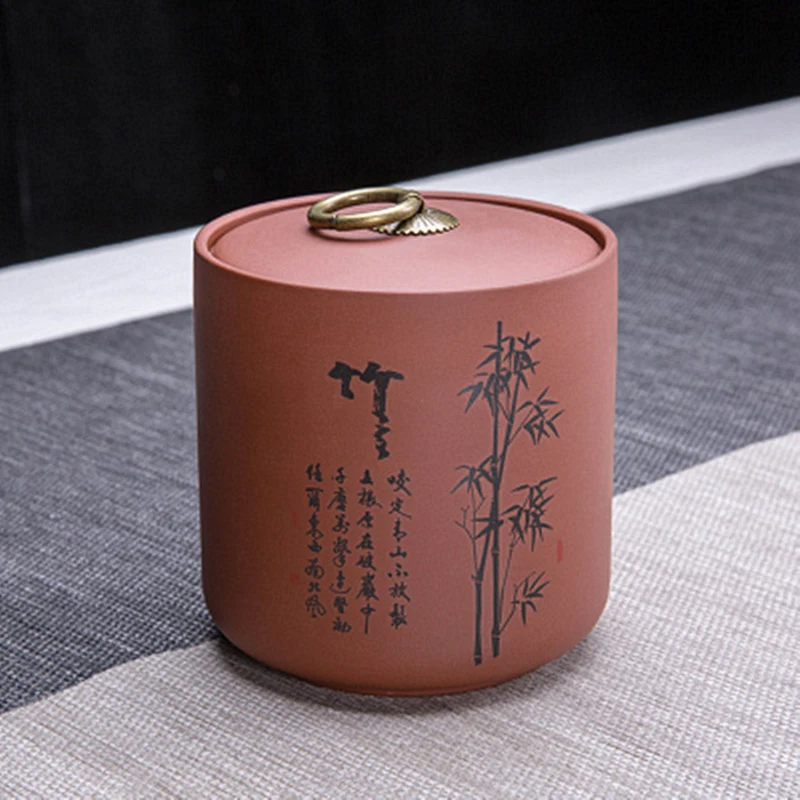 Керамическая чайная канистра чайный горшок керамическая банка Yixing Zisha Pu'er