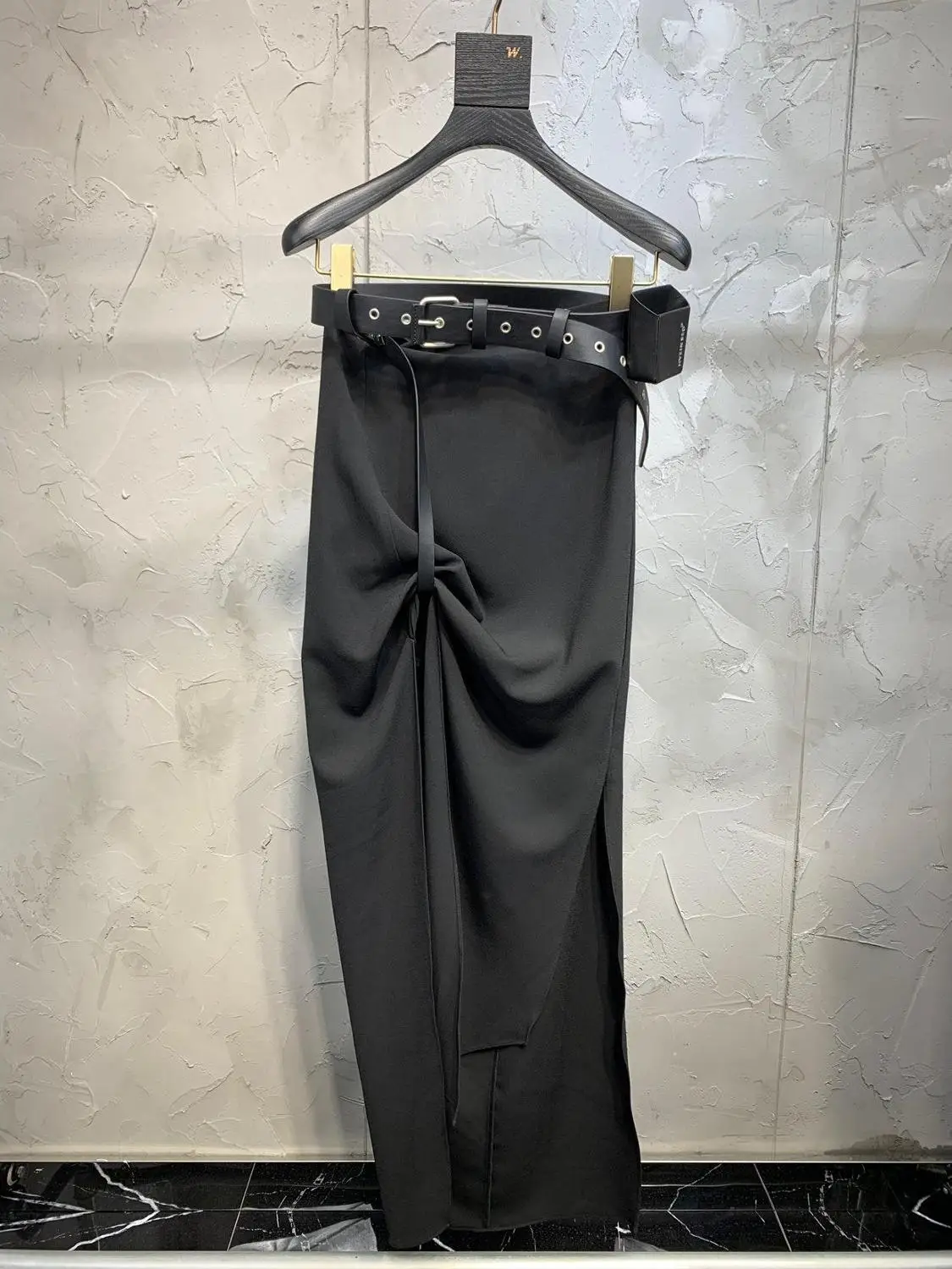 

2019 new ladies fashion sexy solid color belt skirt 0708