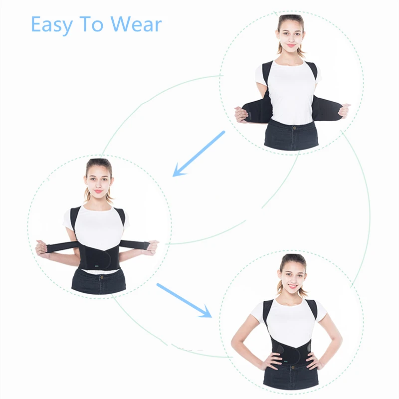 Children Adult Corset Back Posture Corrector Therapy Shoulder Lumbar Brace Spine Support Belt Posture Correction For Men Women