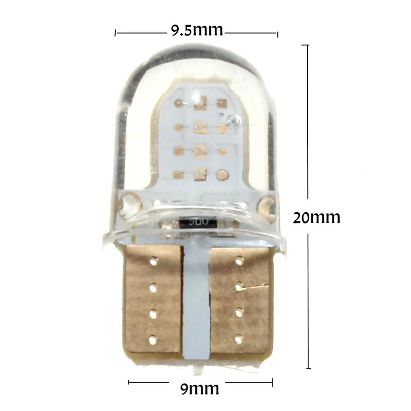 2 шт T 10 194 168 W5W COB 8 SMD 1 Вт 80 люмен кремнезема супер яркий светодиодный светильник с поворотом на сторону лампы 12 В постоянного тока