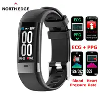 North Edge 2019 Smart Bracelet ECG+PPG Blood Pressure Heart Rate Monitor Pedometer Sports Band Multi-Sport Mode IP67 Waterproof