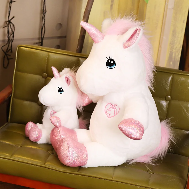 1pc35/65/85cm Kawaii Unicorn Plush Toys Giant Stuffed Animal Horse Toys for Children Soft Doll Home Decor Lover Birthday Gift