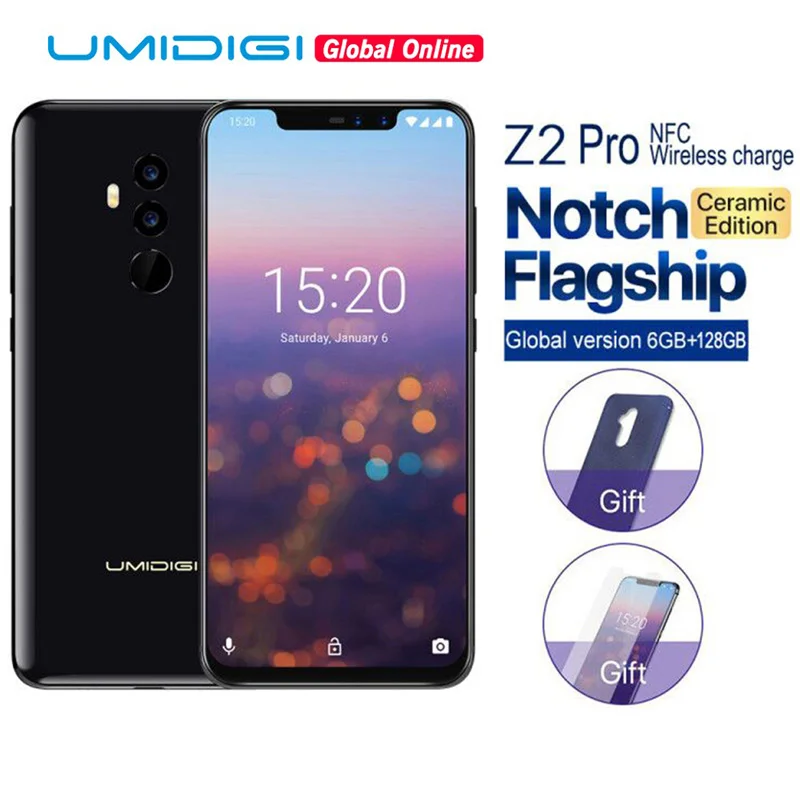 

UMIDIGI Z2 Pro Ceramic Edition 6.2"Full screen smartphone Android 8.1 Helio P60 6GB+128GB 16MP 4G LTE NFC Wireless Mobile phone