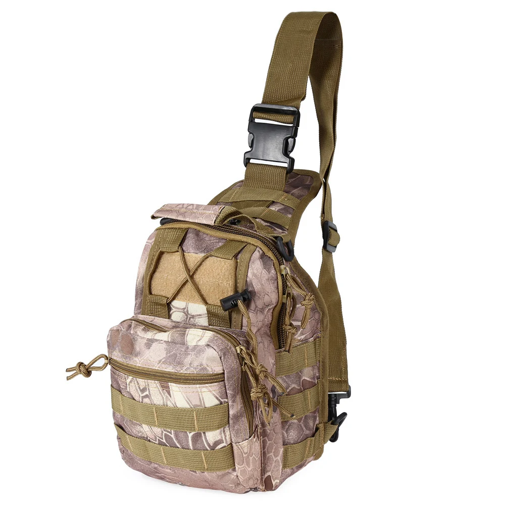 Outlife 600D открытый мини слинг плеча военный рюкзак Кемпинг Molle тактический рюкзак армейский походный Камуфляж охотничья сумка - Цвет: wasteland python pat