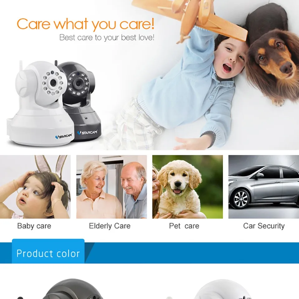 ZGWANG Mini Wifi VR IP Camera Wireless 720P HD Smart 180 panoramic Network CCTV Security Camera Home Protection Surveillance Cam 8