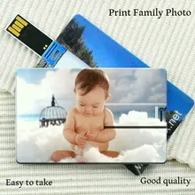 DIY Creative Bank Card Shaped Flash Drive PC Car 16GB 8GB USB2.0 Flash Pen Print Colorful Digital Photo Custom Company Logo Gift