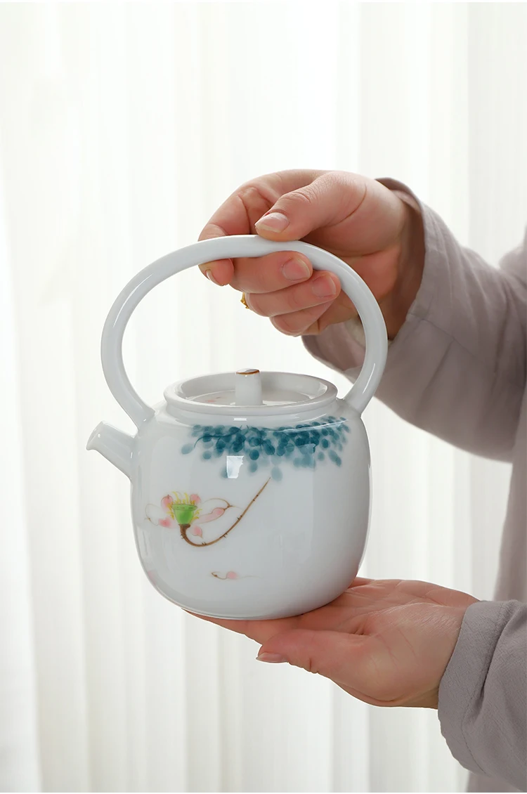 TANGPIN большой основные характеристики керамики чайник раскрашенный вручную фарфоровый чайник Китайский кунг-фу Чайники заварочные 560 мл