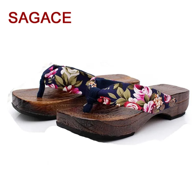 B-2020 verano con plataforma y niña, sandalias de madera para playa estilo japonés, de viaje, chanclas de madera - AliExpress Calzado