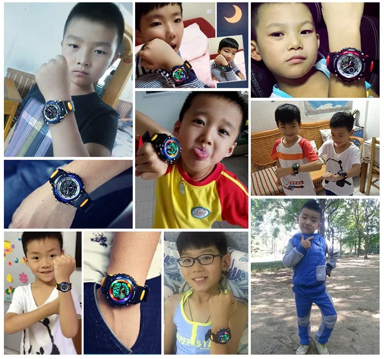 Fashion Sport Student Children Watches Kids Wrist Watch Gift For Boys Girls Child Clock LED Digital Electronic Wristwatch 2018