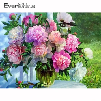 

Evershine Diamond Painting Beaded Vase Diamond Embroidery Flower Cross Stitch Full Set Diamond Mosaic Square Drill Decoration