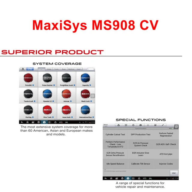 online shop autel maxisys 908 cv diagnostic tool for heavy duty