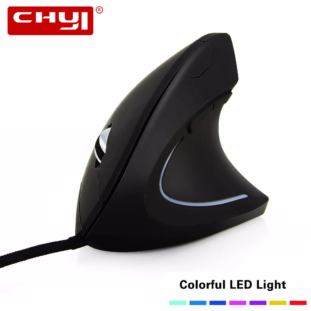 

CHYI Wired Vertical Mouse Ergonomic 800-1200-2000-3200 DPI USB Cable Optical Mice Mause with Mouse Pad Kit For PC Laptop Desktop