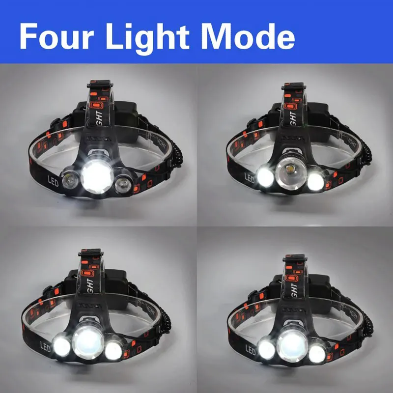 TMWT zoom Мощный головной фонарик Фонарь Лампа XML T6 3LED Кемпинг аа батарея