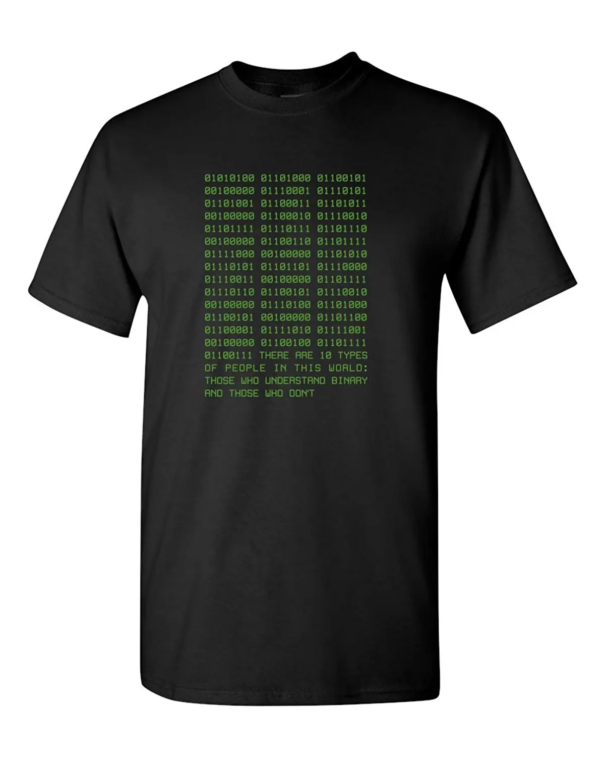 

Binary Funny Computer Programmer Humor Engineer Information Technology Office Adult Mens Graphic Tee Pun T-Shirt Black