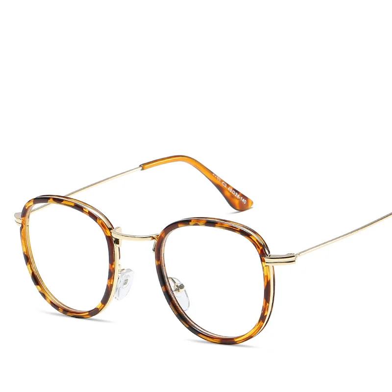 Iboode, новинка, металлическая оправа для очков, простые зеркальные Мужские и женские прозрачные линзы, очки для чтения, оптические очки Oculos Gafas De Sol - Цвет оправы: T3