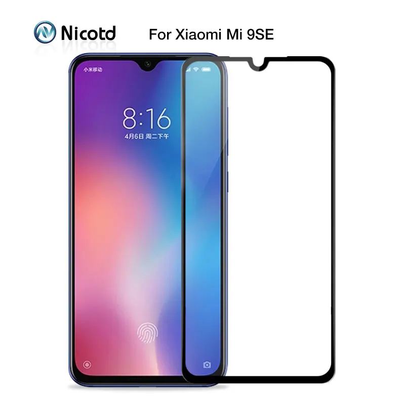 

Nicotd 9H Tempered Glass For Xiaomi 9SE Full Coverage Screen Protector For Mi 8 9 SE Redmi Note 6pro 5pro 5plus Phone Glass Film