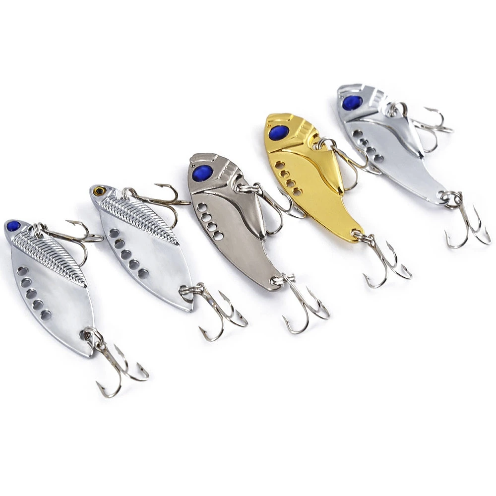 

Fishing Lures Crankbait Wobbler 5 PCS Metal Bass Spoon Bait Durable Metal Material Fish Tackle Fishing Bait