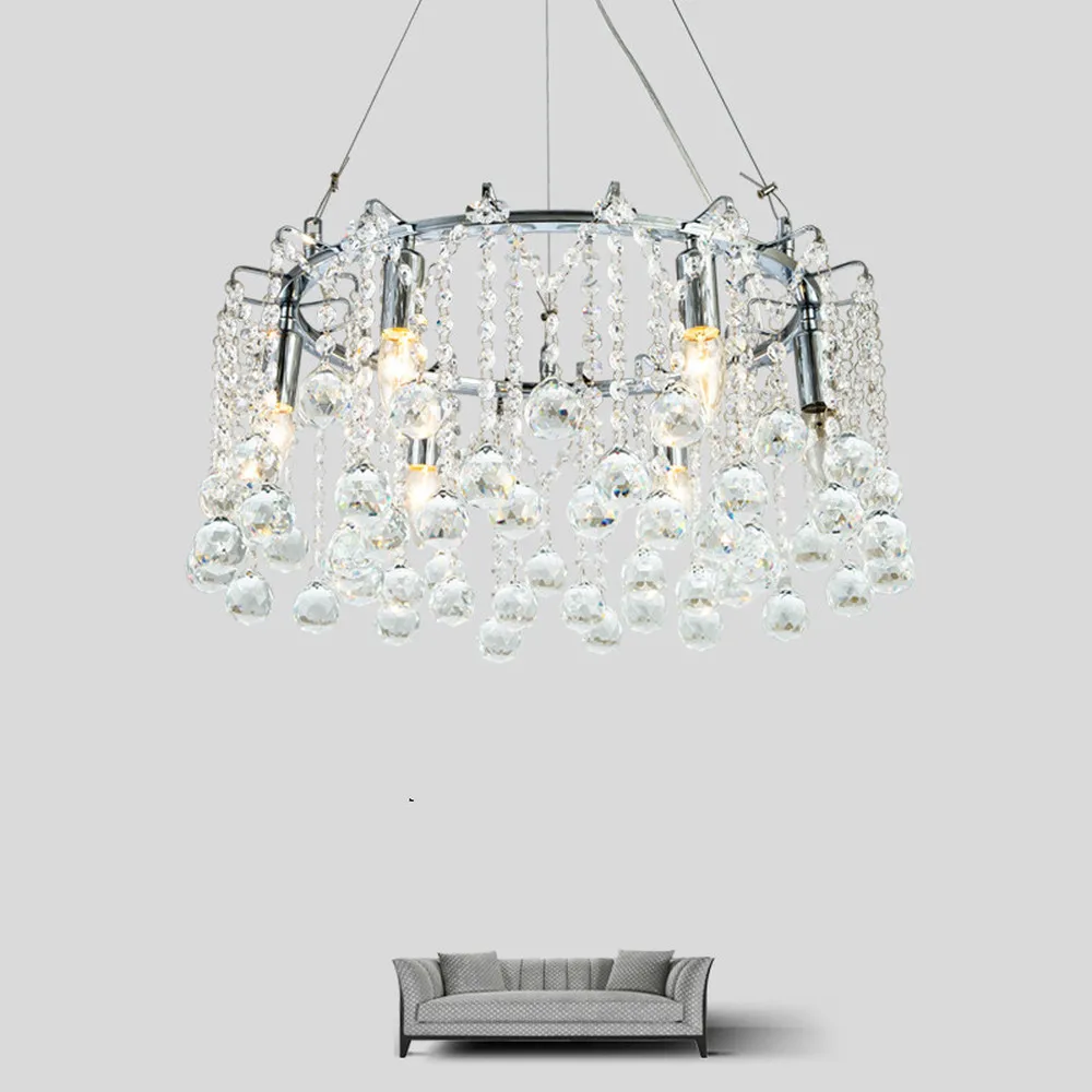 

Round dining room lamp crystal chandelier simple modern personality creative bar light led dining room light LM5151040py