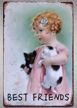 1 pc best friends cats baby girl Tin Plate Sign wall plaques man cave Decoration Dropshipping Poster metal 1 pc best friends cats baby girl Tin Plate Sign wall plaques man cave Decoration Dropshipping Poster metal
